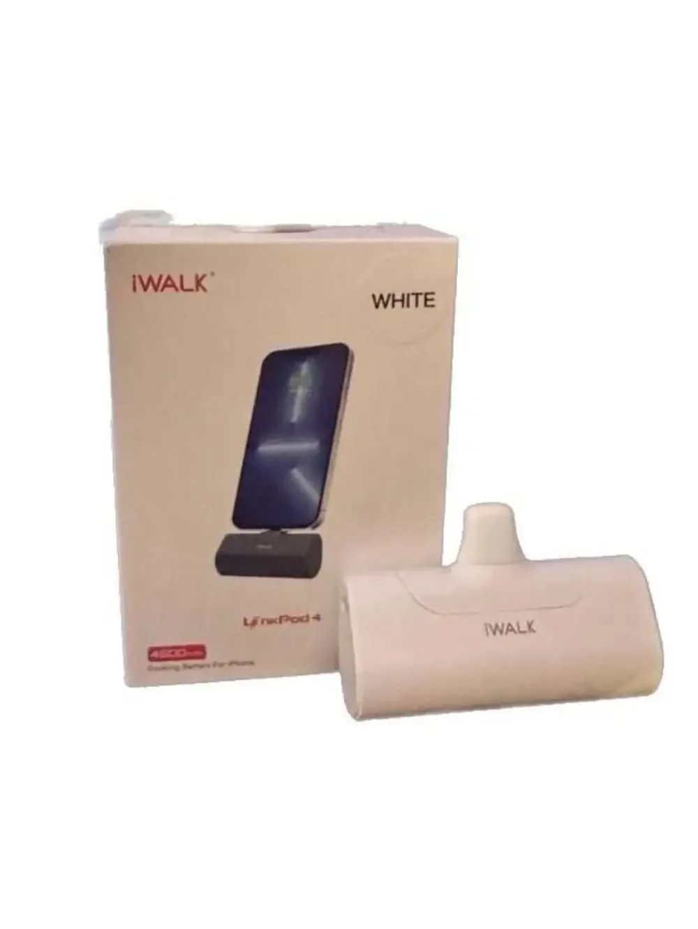 iWALK LinkPod 4500mAh USB-C Portable Battery Charger for iPhone (White)